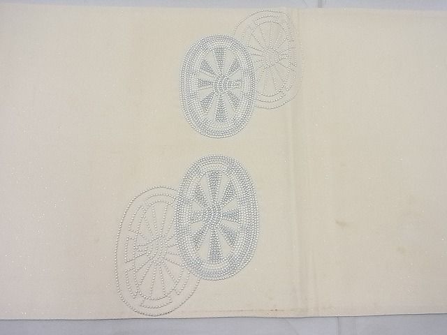 平和屋着物◎太鼓柄袋帯 総刺繍 御所車 逸品 BAAD6172ea