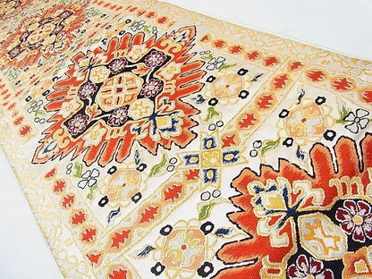 平和屋着物◎六通柄袋帯 吉祥花文 金銀糸 逸品 CAAB1465in
