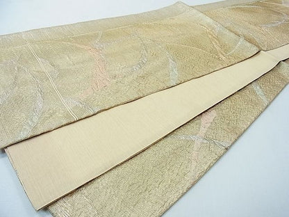 平和屋着物◎六通柄袋帯 ふくれ織 動物吉祥文 金銀糸 逸品 CAAB1493in
