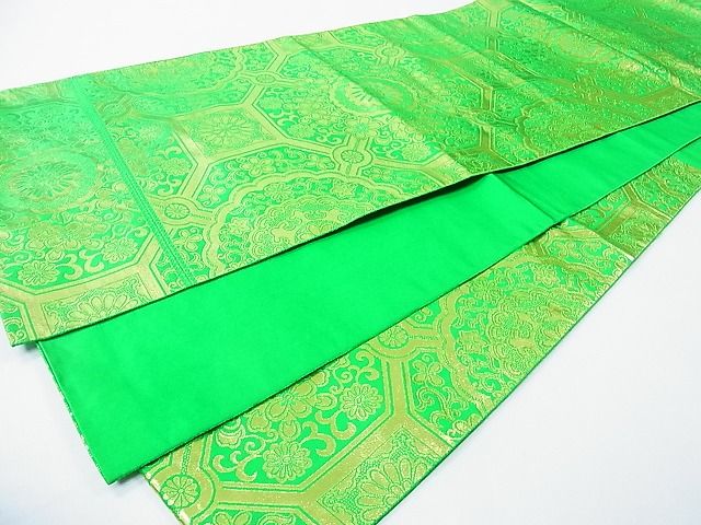 平和屋着物◎六通柄袋帯 蜀江花文 金糸 逸品 CAAB1501in