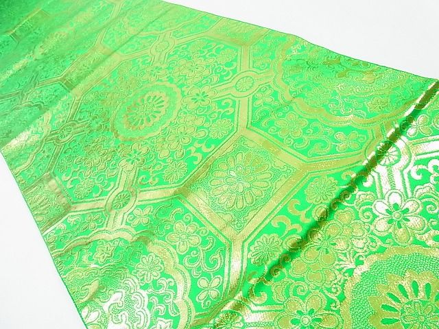 平和屋着物◎六通柄袋帯 蜀江花文 金糸 逸品 CAAB1501in