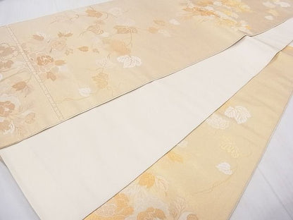 平和屋着物◎六通柄袋帯 流水鴛鴦花文 金糸 逸品 CAAB0583fb