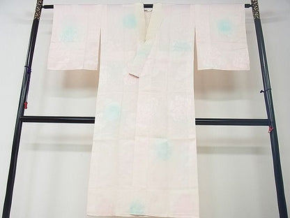 平和屋着物■上質な長襦袢　無双仕立て　立波草花文　暈し染め　逸品　DAAC3375mz
