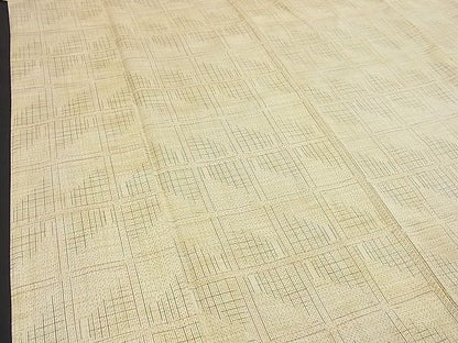 平和屋着物■上質な紬　格子柄　逸品　BAAD8276hj