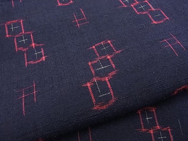 平和屋着物■上質な紬 亀甲繋ぎ 逸品 BAAD8355hj