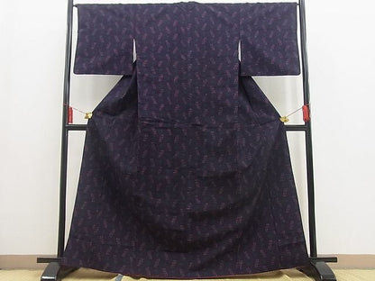 平和屋着物■上質な紬 亀甲繋ぎ 逸品 BAAD8355hj