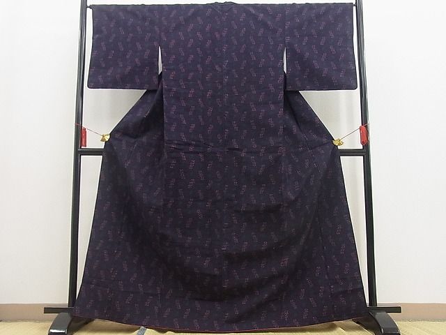 平和屋着物■上質な紬 亀甲繋ぎ 逸品 BAAD8355hj