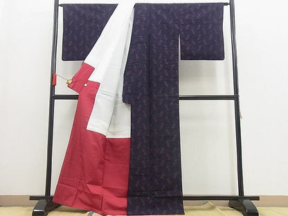 平和屋着物■上質な紬 亀甲繋ぎ 逸品 BAAD8355hj