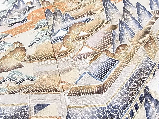 平和屋着物■豪華黒留袖　風景文　金彩　逸品　DAAC6272fe