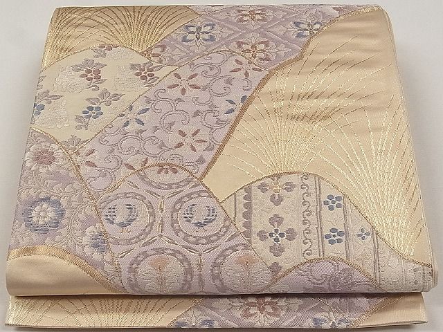 平和屋着物◎六通柄袋帯 唐織 名物裂 金糸 逸品 CAAB7116ku