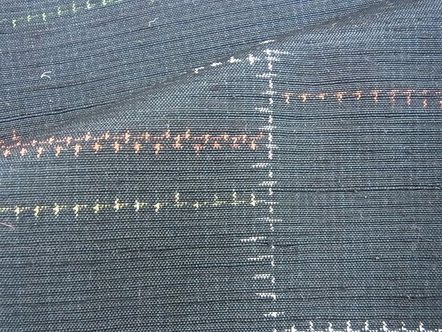 平和屋着物■上質な紬 横段文 逸品 BAAD6616xi