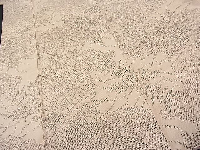 平和屋着物■上質な紬 草花文 逸品 BAAE0247sa