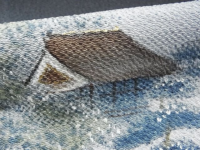 平和屋着物■豪華黒留袖　手描き　風景樹林文　金彩　逸品　DAAC7934ud