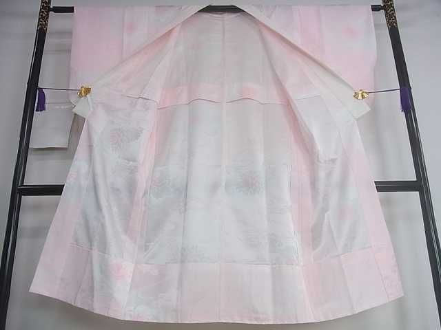 平和屋着物■長襦袢 無双仕立て 草花地紋 暈し染め 洗える着物 DAAD0480ar
