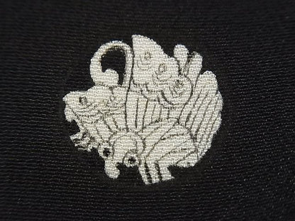 平和屋着物■豪華黒留袖　駒刺繍　吉祥草花丸文　金彩　逸品　CAAC9794ze