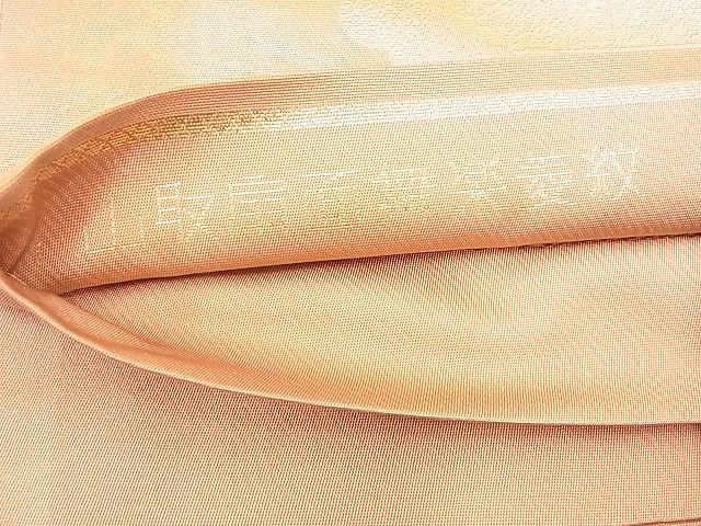 平和屋着物◎六通柄袋帯 唐織 山取扇面舞楽菱紋 金糸 逸品 BAAD6017kj