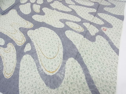 平和屋本店●極上 染色作家 小倉淳史 訪問着 刺繍 霞文 金糸 逸品 未使用 CZAA0009s4