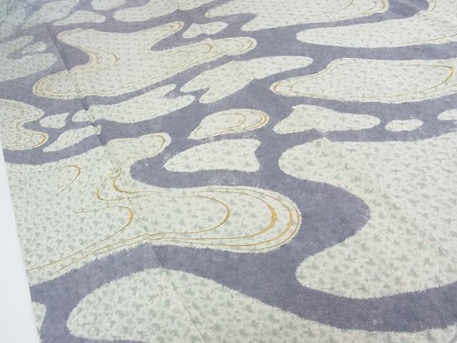 平和屋本店●極上 染色作家 小倉淳史 訪問着 刺繍 霞文 金糸 逸品 未使用 CZAA0009s4