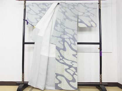 平和屋本店●極上 染色作家 小倉淳史 訪問着 刺繍 霞文 金糸 逸品 未使用 CZAA0009s4