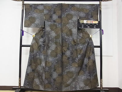 平和屋本店■極上　都喜ヱ門　本場大島紬　泥染め　9マルキ　乱菊　藤絹織物謹製　証紙付き　逸品　CZAA0013rv