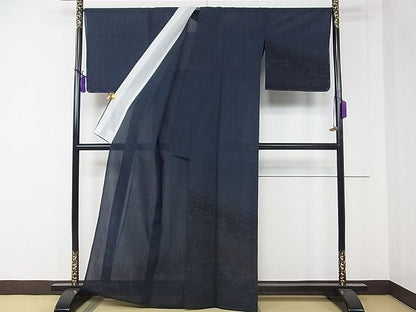 期間限定セール30％off■極上　夏物　結城紬　夏結城　訪問着　100亀甲　草花文　証紙付き　逸品　未使用　CZAA0025s4