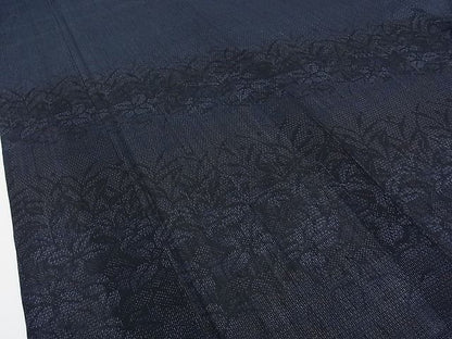 期間限定セール30％off■極上　夏物　結城紬　夏結城　訪問着　100亀甲　草花文　証紙付き　逸品　未使用　CZAA0025s4