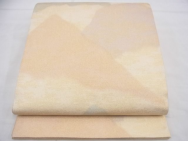 平和屋着物◎全通柄袋帯 砂子綴れ 遠山文様 金糸 逸品 BAAD4683fk