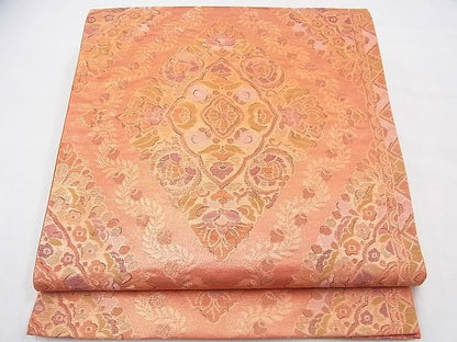 平和屋着物◎六通柄袋帯 宝相華 金糸 逸品 BAAD5722fk