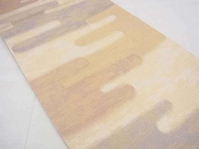 平和屋着物◎全通柄袋帯 砂子綴れ エ霞文 金糸 逸品 BAAD8470fk