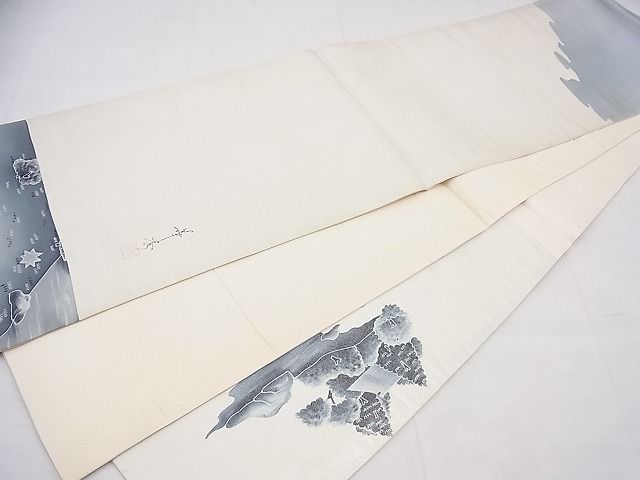 平和屋着物◎太鼓柄袋帯 作家物 手描き 桂離宮 逸品 BAAD8494fk