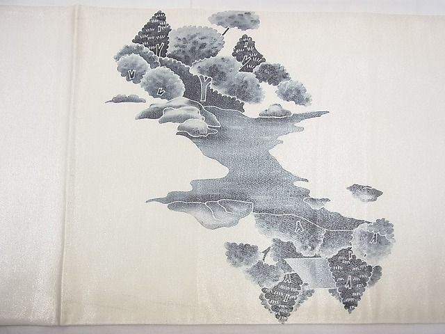 平和屋着物◎太鼓柄袋帯 作家物 手描き 桂離宮 逸品 BAAD8494fk