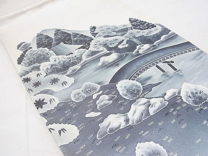 平和屋着物◎太鼓柄袋帯 作家物 手描き 桂離宮 逸品 BAAD8494fk