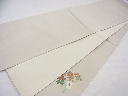 平和屋着物◎太鼓柄袋帯 すくい織 扇面宝尽くし秋草文 金銀糸 逸品 BAAD8562fk