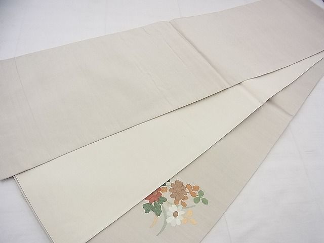 平和屋着物◎太鼓柄袋帯 すくい織 扇面宝尽くし秋草文 金銀糸 逸品 BAAD8562fk