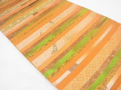 平和屋着物◎六通柄袋帯 広裳錦 金糸 逸品 BAAD8435fk