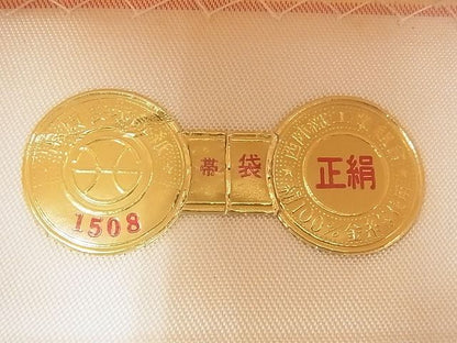平和屋着物◎西陣 六通柄 本袋帯 向かい鳳凰丸文 金糸 逸品 BAAD8444fk