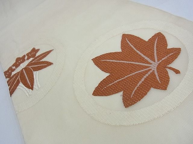 平和屋着物■夏物 太鼓柄袋帯 花丸文 正絹 逸品 AAAF1425Awj