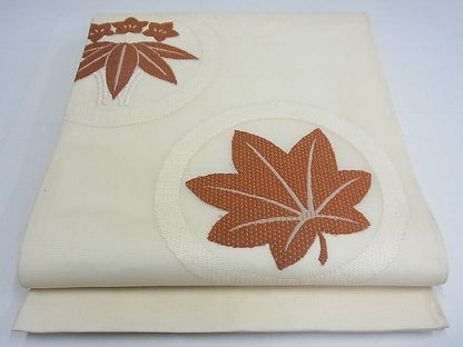 平和屋着物■夏物 太鼓柄袋帯 花丸文 正絹 逸品 AAAF1425Awj