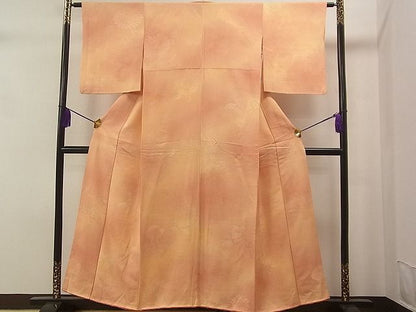 平和屋着物■上質な紬　舞花文　地紋起こし　暈し染め　逸品　CAAD2772vf