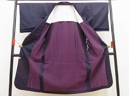 平和屋着物●道行コート ロング丈 雨コート 吉祥文 洗える着物 BAAD8740fw