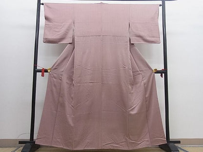 平和屋着物■付下げ　石畳地紋　宍色　逸品　BAAD9709mz