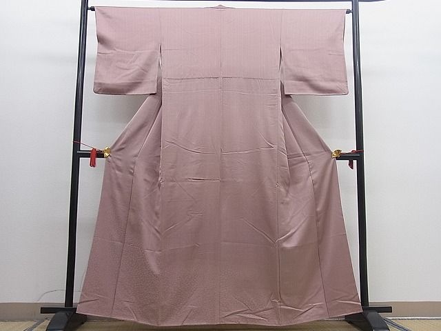 平和屋着物■付下げ　石畳地紋　宍色　逸品　BAAD9709mz