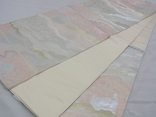 平和屋着物◎西陣 六通柄袋帯 唐織 道長文様 金銀糸 逸品 BAAD9907ph
