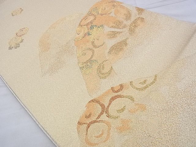 平和屋着物◎太鼓柄袋帯 綴れ 籬光琳菊 金糸 逸品 BAAD9990ph