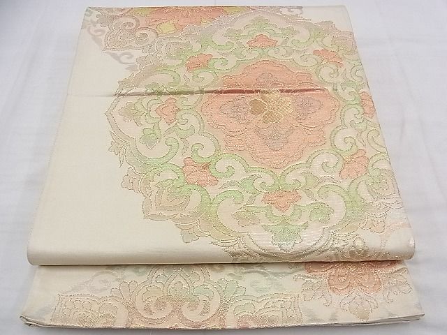平和屋着物◎六通柄袋帯 宝相華 金銀糸 逸品 BAAE1127du