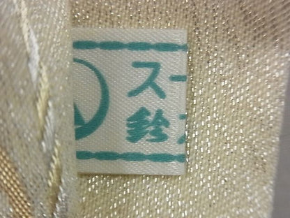 平和屋着物◎六通柄袋帯 綴れ 地紙流し 金銀糸 鈴乃屋扱い 逸品 BAAE1129du