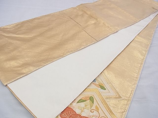 平和屋着物◎太鼓柄袋帯 唐織 桐唐草菱文 金銀糸 逸品 BAAE2408ph