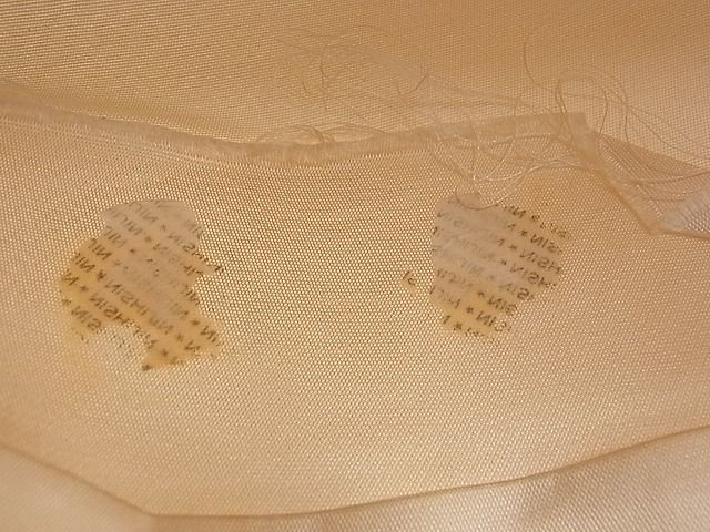 平和屋着物◎西陣 六通柄袋帯 唐織 扇面孔雀花文 金銀糸 逸品 BAAE1144du