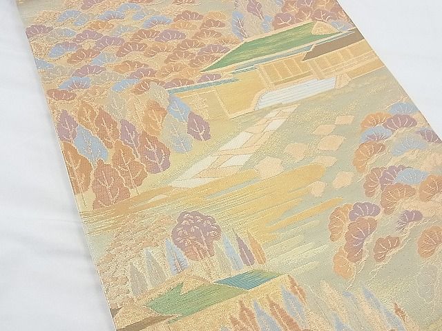 平和屋着物◎六通柄袋帯 建都京錦 金銀糸 逸品 BAAE7419vj