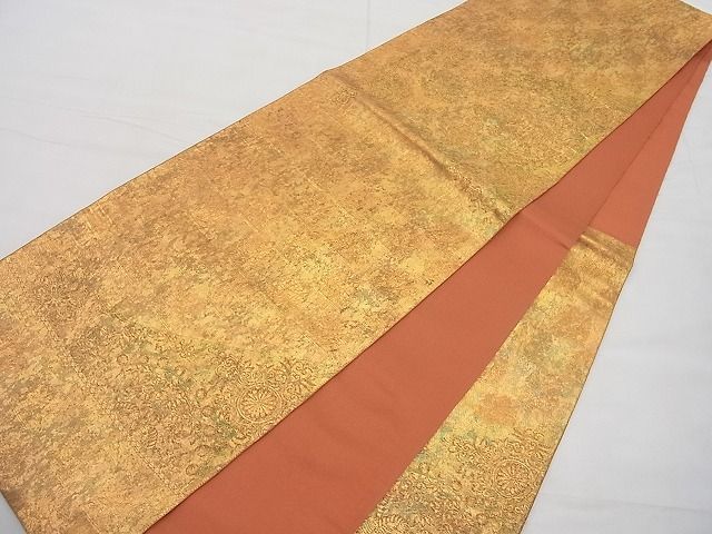 平和屋着物◎六通柄袋帯 名物裂 金糸 逸品 BAAD2891ac